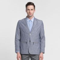 奔狼swsport男士休闲西服外套（浅蓝浅绿）