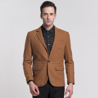 奔狼swsport男士休闲毛呢西服外套驼色