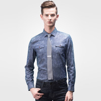 奔狼swsport男士百搭休闲长袖衬衫