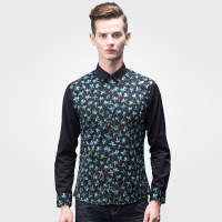 奔狼swsport男士印花长袖衬衫
