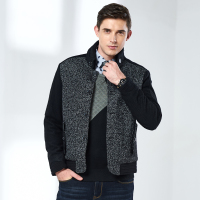 奔狼swsport男士休闲秋冬百搭毛呢夹克外套