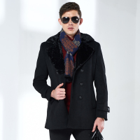 奔狼swsport男装冬季毛呢大衣潮