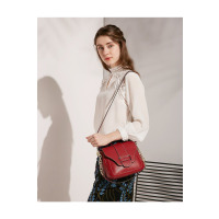 Makko新款头层牛皮手提包女欧美简约大气大包链条单肩斜挎实用女包