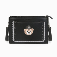 DANNY BEAR JEANS潮流柳钉JEANS熊女式斜挎包DJB8816265B