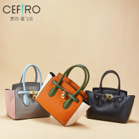塞飞洛2018夏季手提包ins时尚简约大气cefiro拼色女包单肩斜挎包