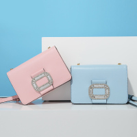 塞飞洛小方包单肩斜跨女包链条镶钻迷你小包包