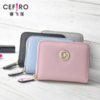 CEFIRO塞飞洛2018新品钱包女短款拉链零钱包学生卡包硬币包小清新