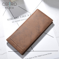 CEFIRO/塞飞洛钱包男长款拉链钱包牛皮钱夹商务手拿包男士手抓包