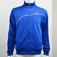 李宁（LI-NING）运动服男子训练运动透气开衫运动男外套羽毛球服 AWDJ951 蓝色