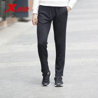 特步男子针织长裤冬季运动裤运动休闲男裤耐磨舒适综合训练男裤