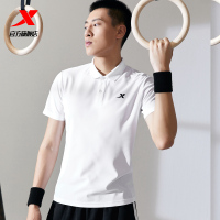 特步polo衫男2020夏季新款透气速干运动短袖上衣男装翻领T恤