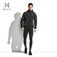 美国HOTSUIT后秀发汗系列运动服男塑形暴汗服健身运动外套