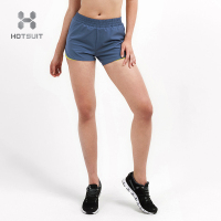 美国HOTSUIT后秀女款塑形系列运动跑步短裤瑜伽健身短裤梭织假两件短裤