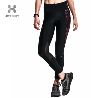 美国HOTSUIT后秀高弹女款紧身运动裤压缩裤高腰弹力健身裤跑步长裤