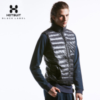 美国HOTSUIT后秀黑标系列男款时髦保暖秋冬羽绒服羽绒马甲外套男