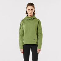 HOTSUIT女春秋连帽纯色运动套头卫衣休闲百搭插兜简约上衣