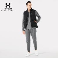 美国HOTSUIT后秀秋冬季马甲男羽绒外套连领保暖运动背心马甲