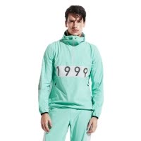 美国HOTSUIT后秀男长袖发汗服半开襟连帽运动套头上衣新款