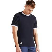 美国HOTSUIT黑标夏季男士运动撞色体恤衫开衩纯色休闲上衣速干短袖T恤