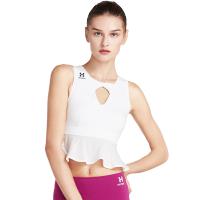 美国HOTSUIT塑形女运动文胸荷叶边运动BRA镂空美背透气小裙摆背心