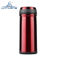 万象保温杯女士真空个性办公泡茶杯情侣创意实用男茶叶杯带滤网400ml/F10