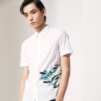 G’RSAGA白色系休闲衬衫短袖11621412207