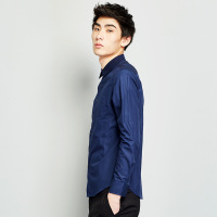 G’RSAGA休闲藏青色系长袖衬衫C11533147G