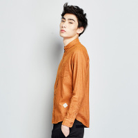 GRSAGA秋季休闲橙色系衬衫C21532124J