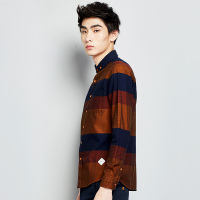 GRSAGA秋季休闲条纹系衬衫C21532123A