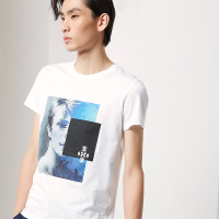 GRSAGA夏季休闲白色系T恤11622211068