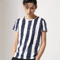GRSAGA夏季休闲条纹系T恤11621211048