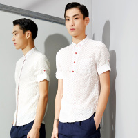 GRSAGA夏季休闲印花系衬衫C21522256A