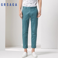 GRSAGA夏季休闲绿色系休闲裤11621428636