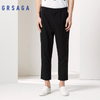 GRSAGA夏季休闲黑色系休闲裤11623228631