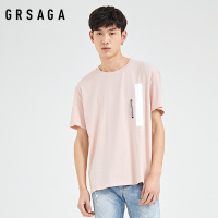 GRSAGA夏季休闲粉色系T恤11723011109