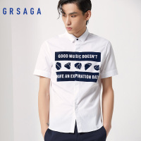 GRSAGA夏季休闲白色系衬衫11621512213