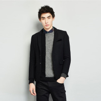 GRSAGA冬季潮流韩版男式时尚休闲便西黑色系W11542364B