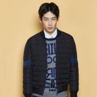 GRSAGA冬季棒球领拼色男式黑色系羽绒服黑色系11641324674