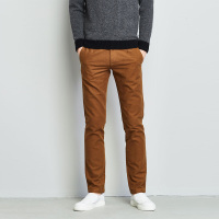 GRSAGA冬季男式时尚休闲直筒休闲裤卡其色系K11443734L