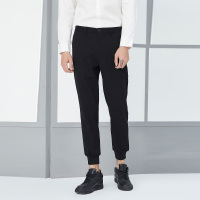 GRSAGA秋季男式黑色系收脚口休闲裤黑色系11641228743