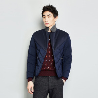 GRSAGA冬季男式立领时尚休闲羽绒服藏青色系Y11542653G