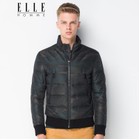 ELLEHOMME男装冬装新款男外套男士羽绒服加厚韩版短款修身白鸭绒