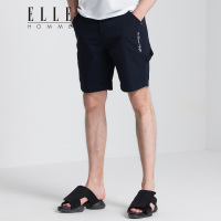 ELLEHOMME休闲短裤男夏季新款休闲时尚侧袋字母刺绣短款休闲裤