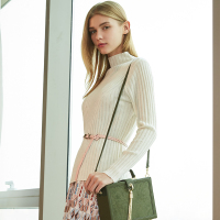 千柏年羊绒衫女套头打底 修身针织衫秋季韩版显瘦半高领毛衣纯色