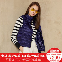 千柏年羽绒马甲女短款2018新款修身背心棉衣保暖冬季轻薄羽绒服