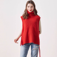 秋冬时尚女式毛衣女式简约百搭毛衣背心