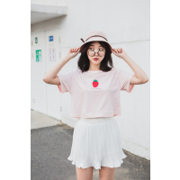 MolaLuna2018夏款新款韩版百搭上衣短袖T恤女士