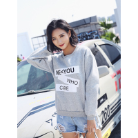 MolaLuna2018秋季新品春秋印花套头女士卫衣女