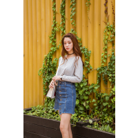 MolaLuna2018韩版春秋常规款百搭打底棉上衣T恤女士