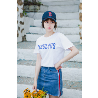 MolaLuna2018夏季新品韩版印花短袖T恤女士